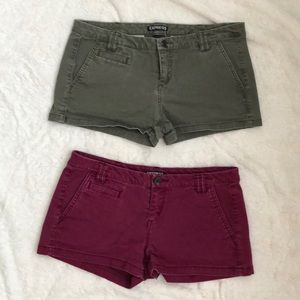 Two pairs of Express Shorts